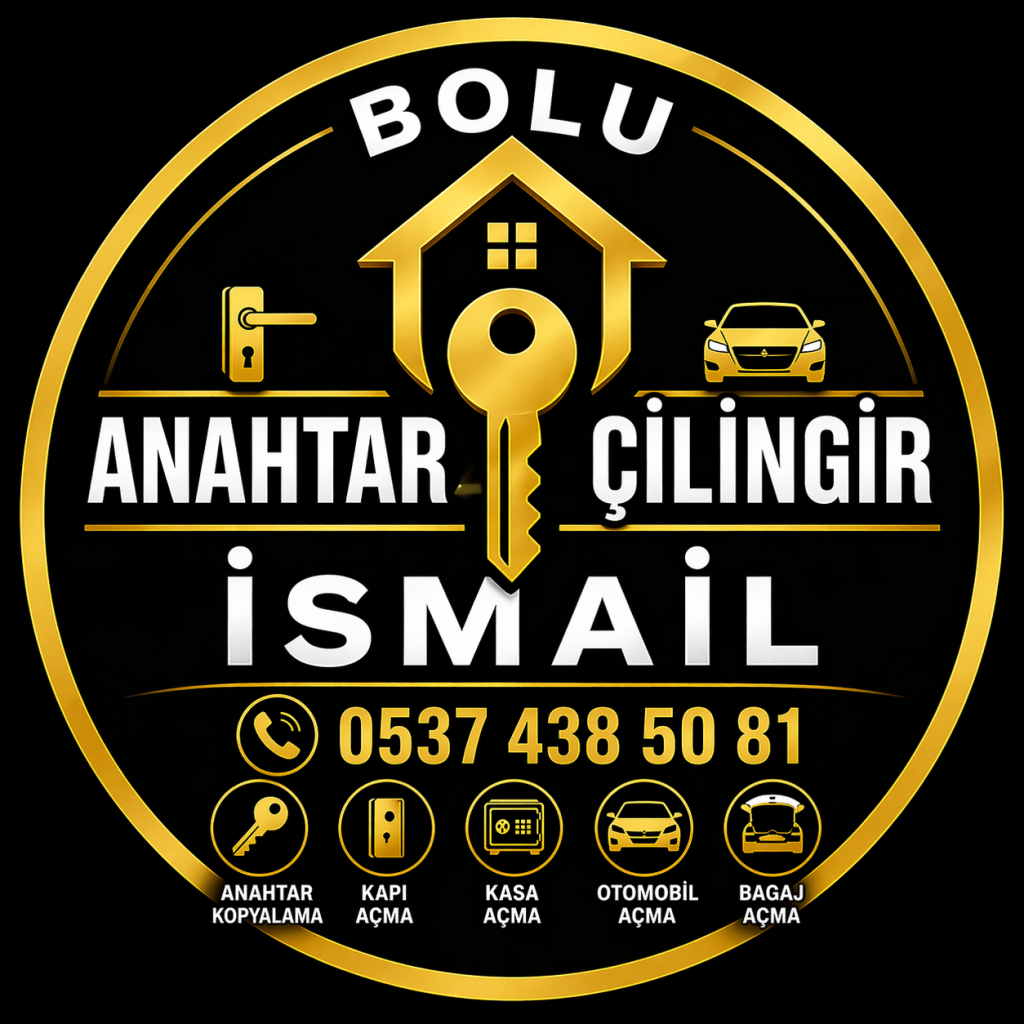 Bolu Anahtarcı İsmail Çilingir Hizmetleri 7/24 dükkan görüntüsü ve logosu.